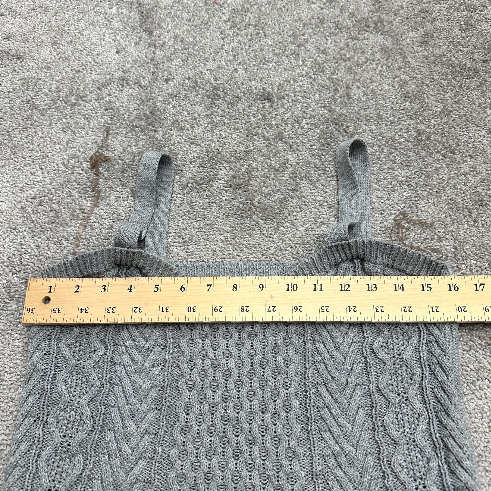 Vintage Absolutely Famous Tank Top Sweater Women L Gray Acrylic Cable-Knit Sleeveless Pullover Lightweight Breathable Size L / US 10 / IT 46 - 6 Thumbnail