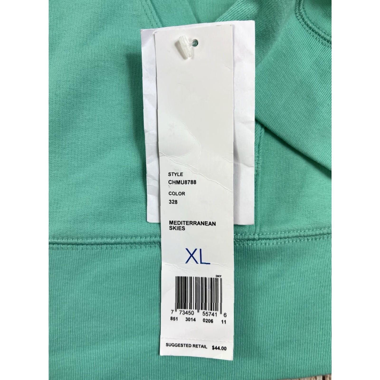 Liz Claiborne NWT Crazy Horse Hooded Jacket Women's XL Mediterranean Sky Flower Green Cotton Zipper Basic Jacket Purse? (Wait) Size XL / US 12-14 / IT 48-50 - 7 Thumbnail