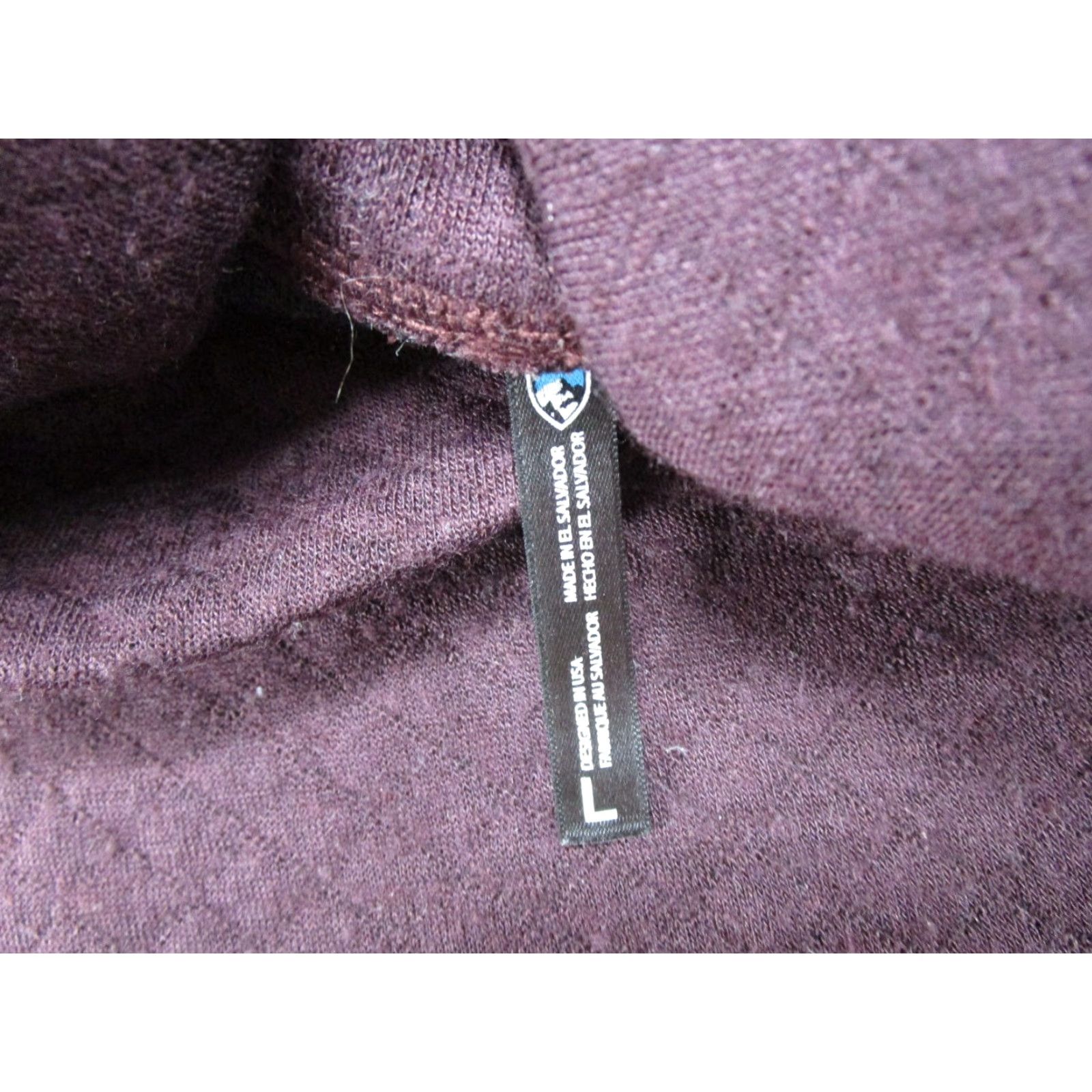 Vintage Kuhl L Athena Womens L Maroon Quilted Cowl Neck Pullover Pockets Style 4214 Read Size L / US 10 / IT 46 - 2 Thumbnail