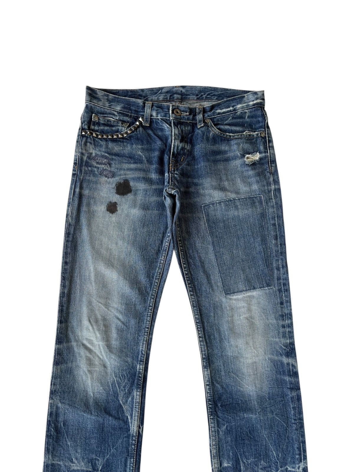 Hysteric Glamour × Undercover GRAIL🔥ARCHIVE HYSTERICS PUNK STUDDED DISTRESSED DENIM JEANS Size US 31 - 2 Thumbnail