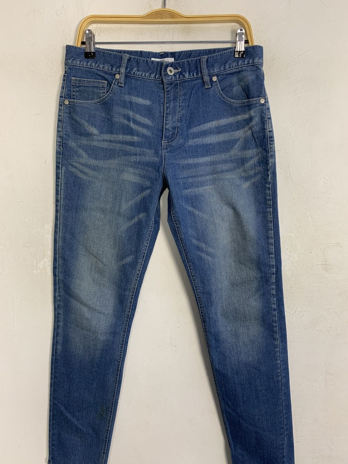 Japanese Brand Avail Avant Garde Indigo Denim Jeans Straight Cut Size US 32 / EU 48 - 3 Thumbnail