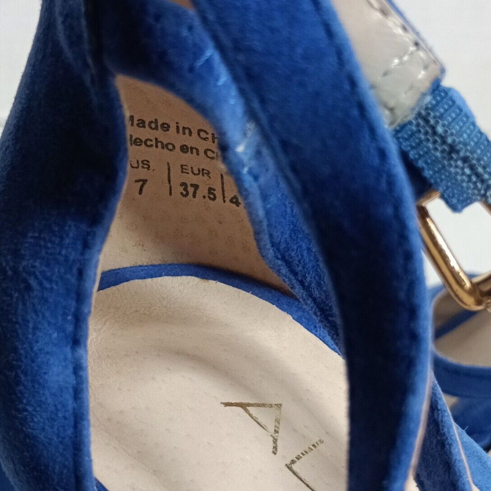 Aldo Aldo Women's Blue Suede High Heel Shoes Size 7 Ankle Strap Size US 7 / IT 37 - 7 Thumbnail