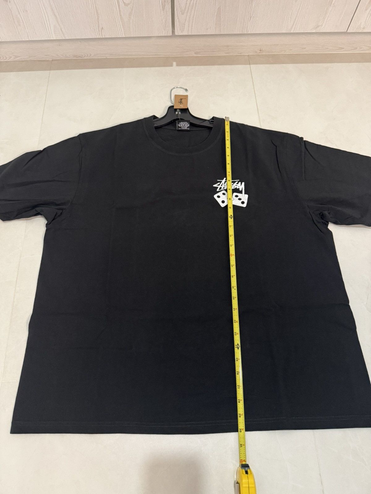Stussy Stussy Dice Pigment Dyed Tee 'Black' Size XL Size US XL / EU 56 / 4 - 4 Thumbnail
