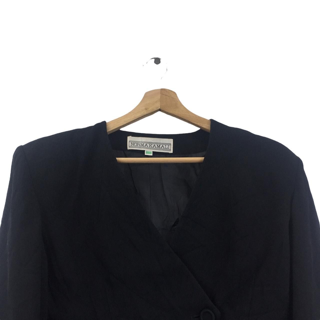 Vintage Vtg 90’ NORMA KAMALI PARIS Minimalist Black Blouse Sport Size S / US 4 / IT 40 - 2 Thumbnail