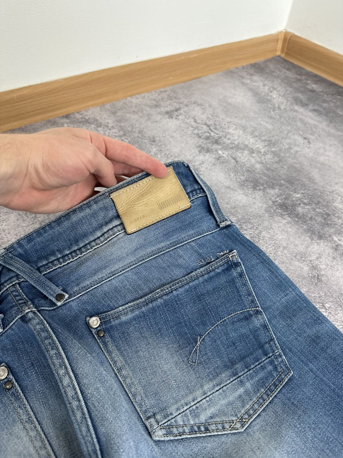 G-Star Vintage G-Star Y2K Washed Denim Faded Baggy Bootcut Jeans Size US 32 / EU 48 - 12 Thumbnail