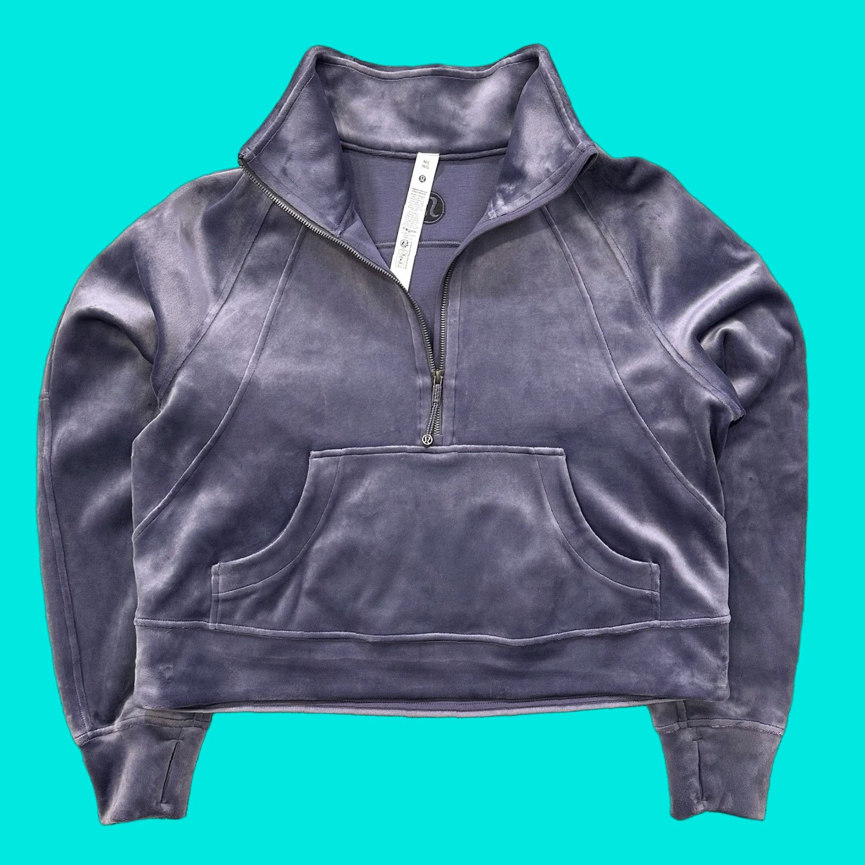 Lululemon Lululemon Scuba Half Zip Sweatshirt Womens M/L Oversized Velvet Size M / US 6-8 / IT 42-44 - 1 Thumbnail