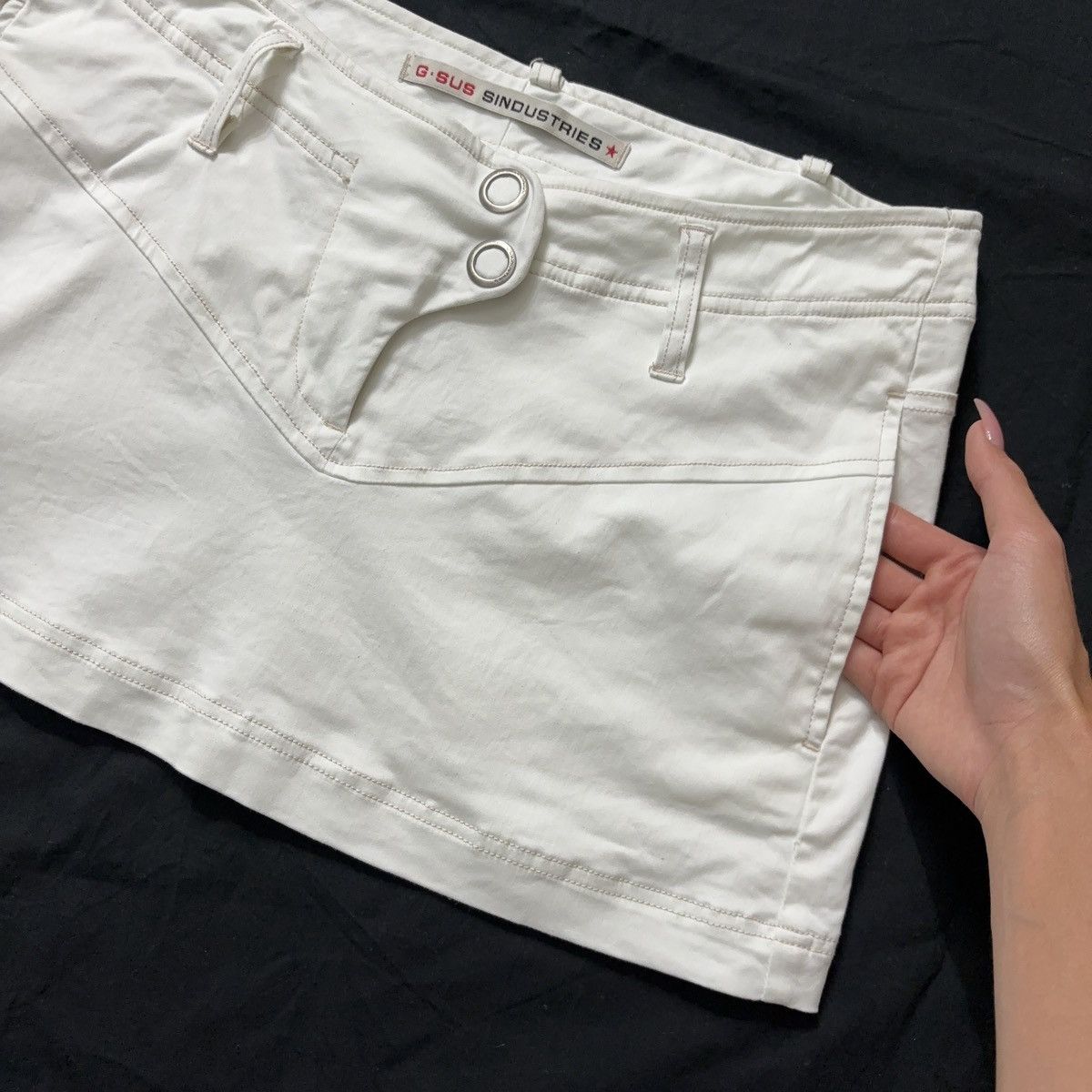 GSUS Sindustries × Vintage GSUS SINDUSTRIES Y2K MINI SKIRT 2000s Size 29" - 9 Thumbnail