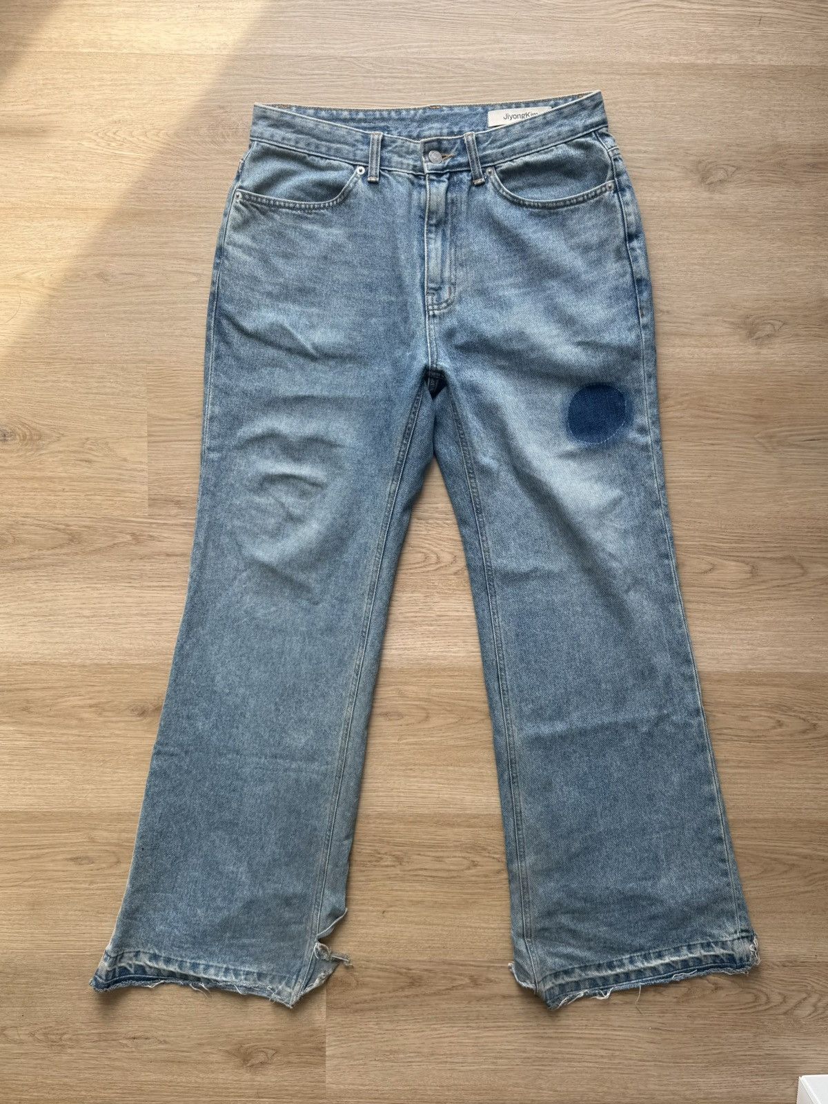 JiyongKim Jiyoungkim Sun Faded Wide Leg Boot Cut Size US 30 / EU 46 - 1 Thumbnail