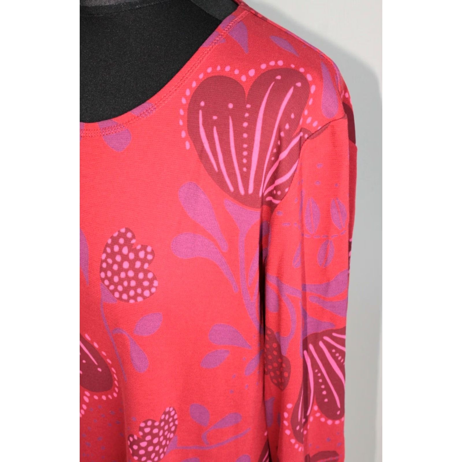 Vintage Gudrun Sjoden Womens Dress L Dress Floral Pink Knee Length A-Line Dress Womens L Size L / US 10 / IT 46 - 2 Thumbnail