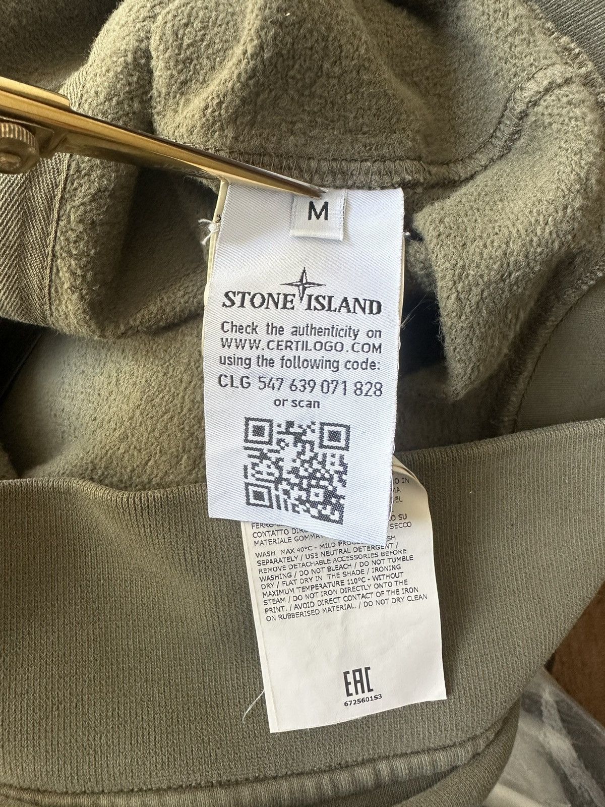Stone Island × Supreme Supreme x Stone Island Hoodie Olive Size US M / EU 48-50 / 2 - 7 Thumbnail