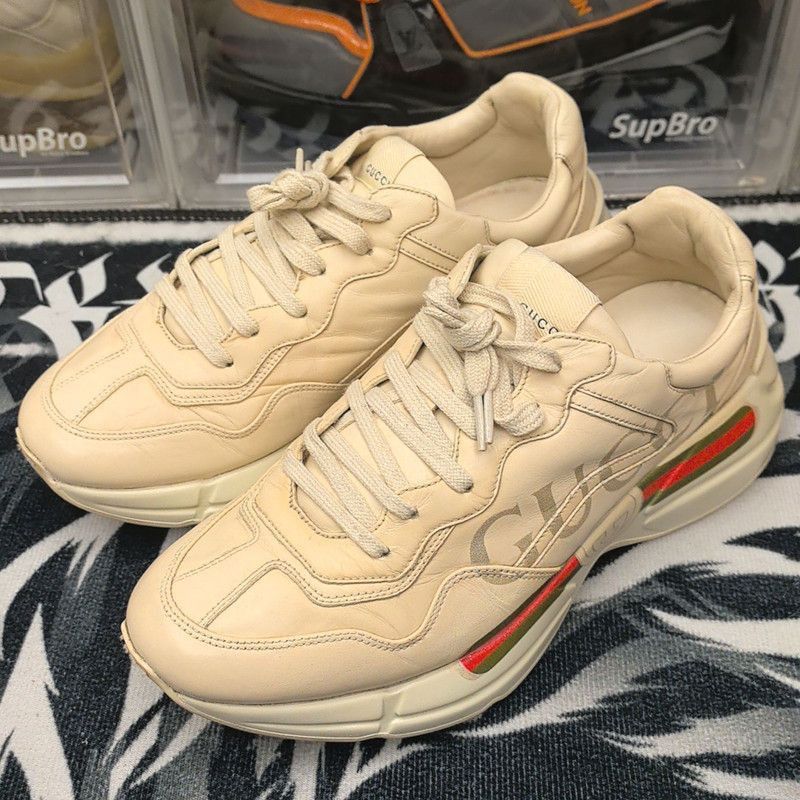 Gucci Gucci Rhyton Logo Low-Top Dad Sneakers - Size US 8.5 / EU 41-42 - 1 Thumbnail