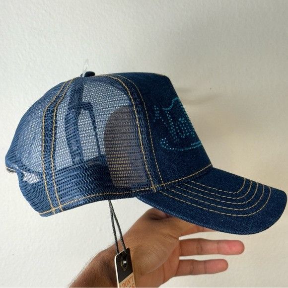 Designer × Von Dutch NWT VON DUTCH DARK STONE DENIM TRUCKER HAT Size 26 - 5 Thumbnail