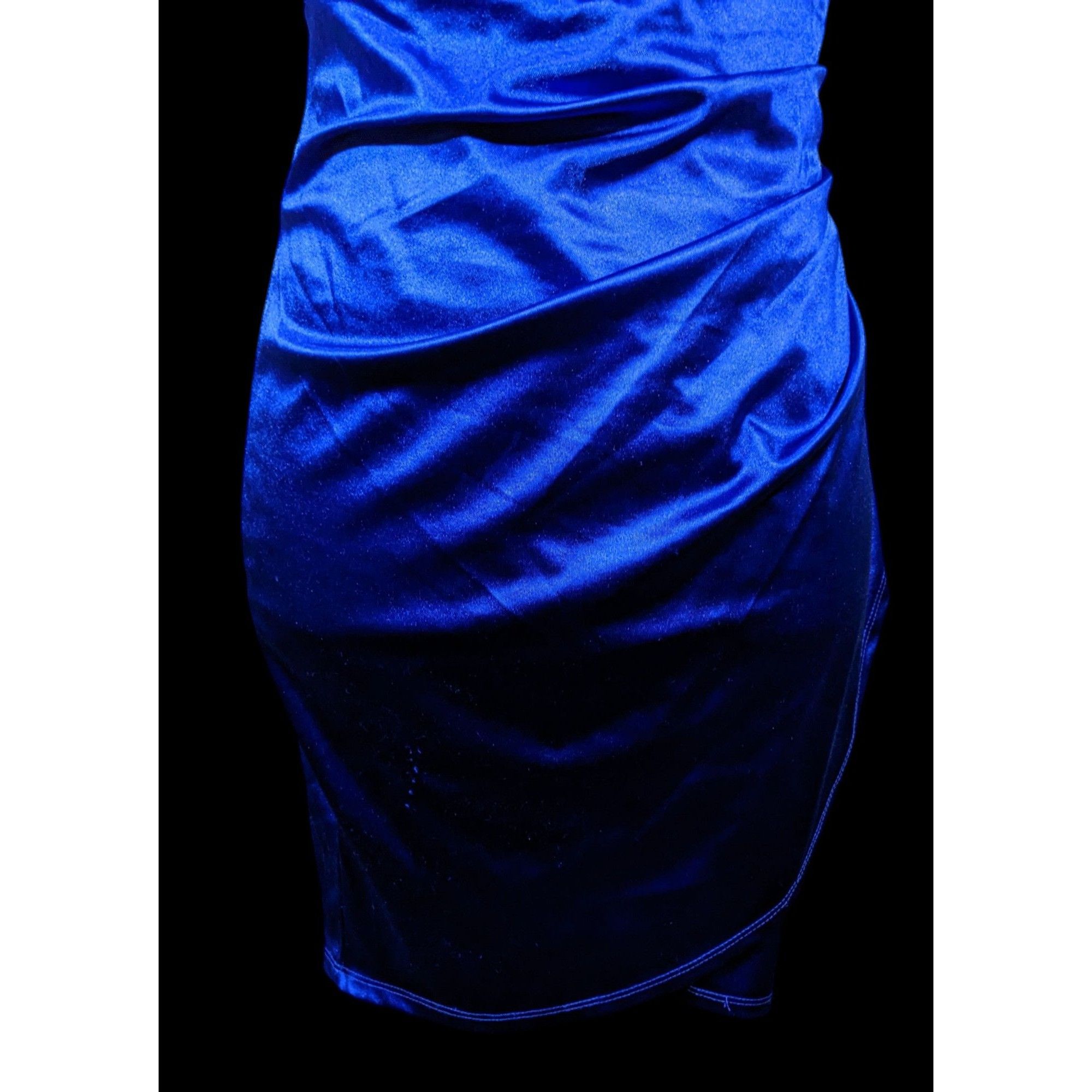 Other Emerald Sundae Electric Blue Gathered Waist Mini Dress Size Size S / US 4 / IT 40 - 3 Thumbnail