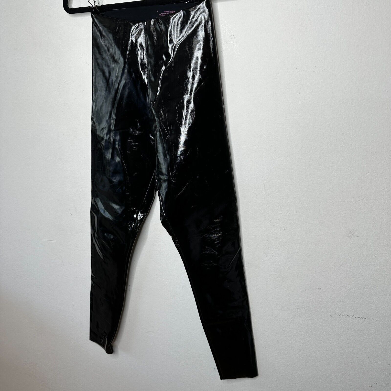 Commando Commando Black Crackle Faux-Patent Legging Shiny High Rise S Size 26" / US 2 / IT 38 - 2 Thumbnail