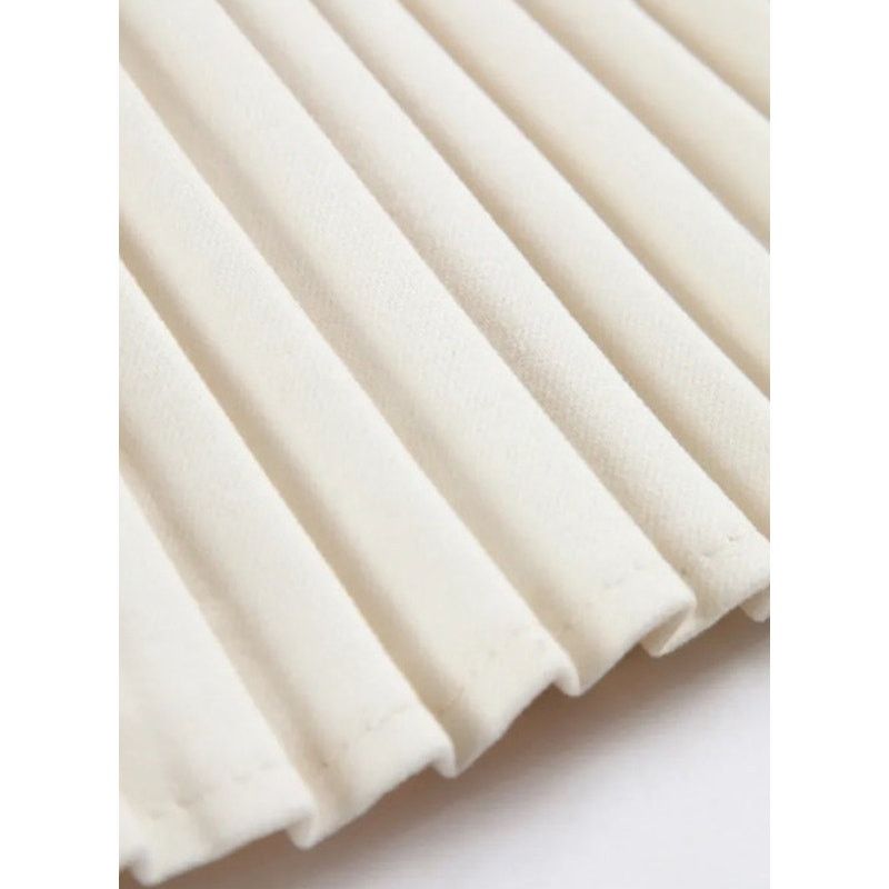 Other Commense White Pleated Button Zipper High Waist Short Skirt Size 27" / US 4 / IT 40 - 3 Thumbnail