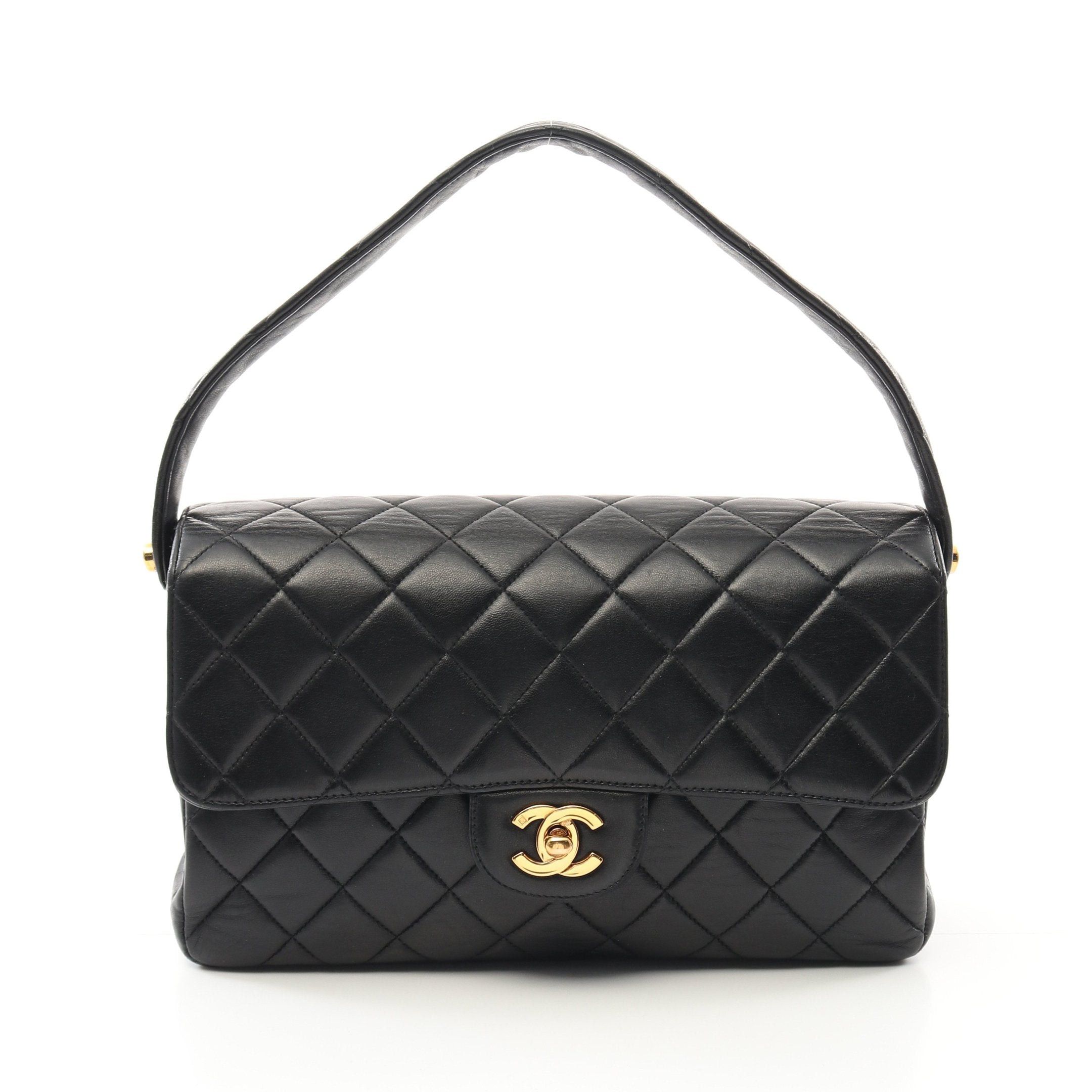 Chanel Chanel Double Face Matelasse Handbag Lambskin Black Gold Hardware Size ONE SIZE - 1 Thumbnail