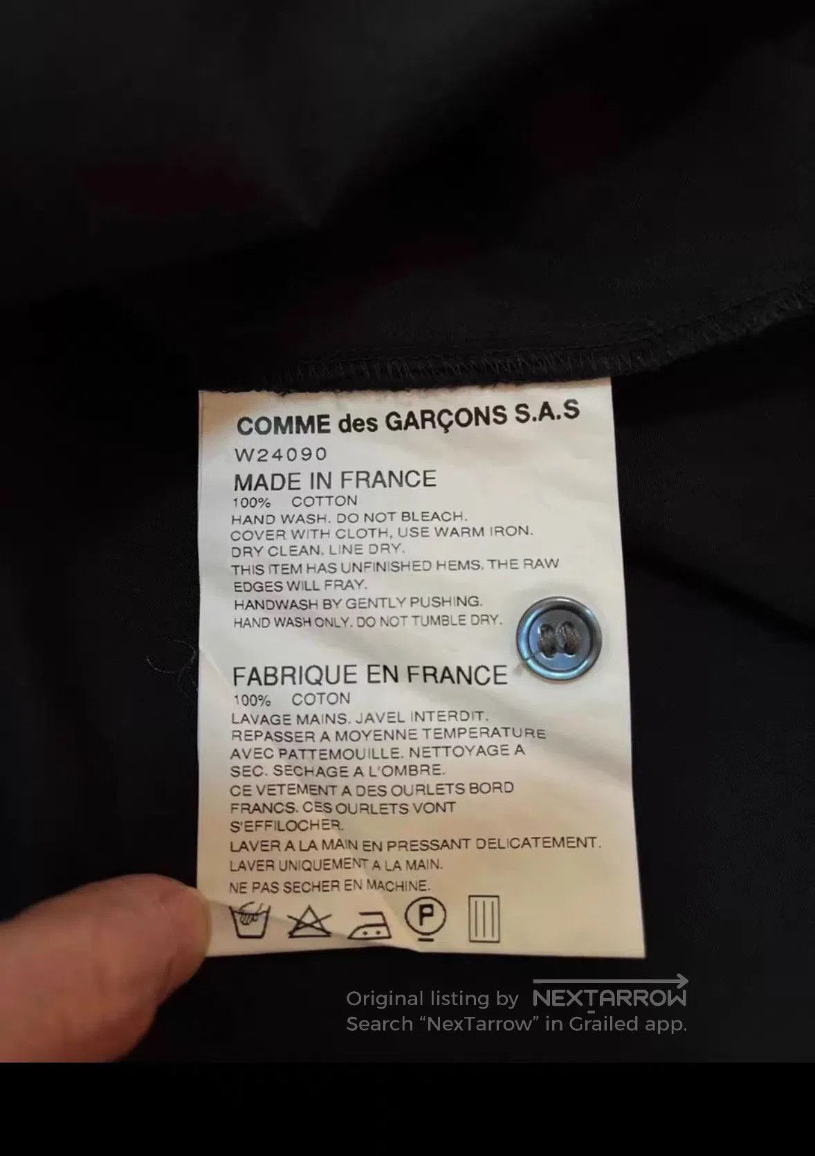 Comme des Garcons SHIRT Black Long Sleeve Button. Size US M / EU 48-50 / 2 - 3 Thumbnail