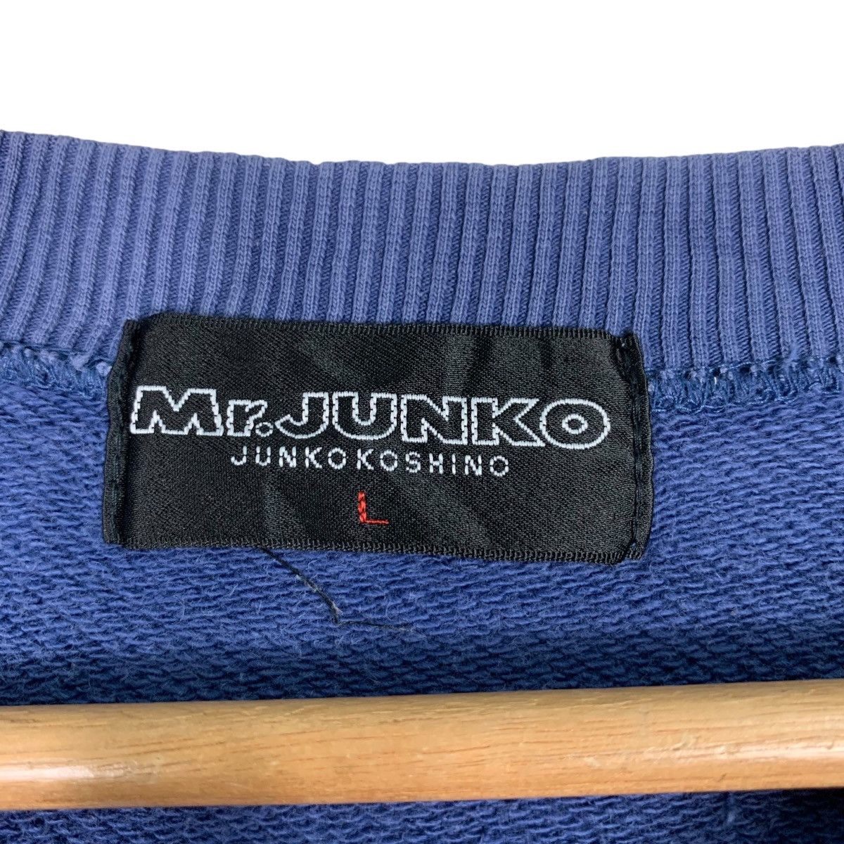 Mr. Junko MR.JUNKO Junko Koshino Big Logo Blue Sweatshirts #0673-C31 Size US L / EU 52-54 / 3 - 9 Thumbnail
