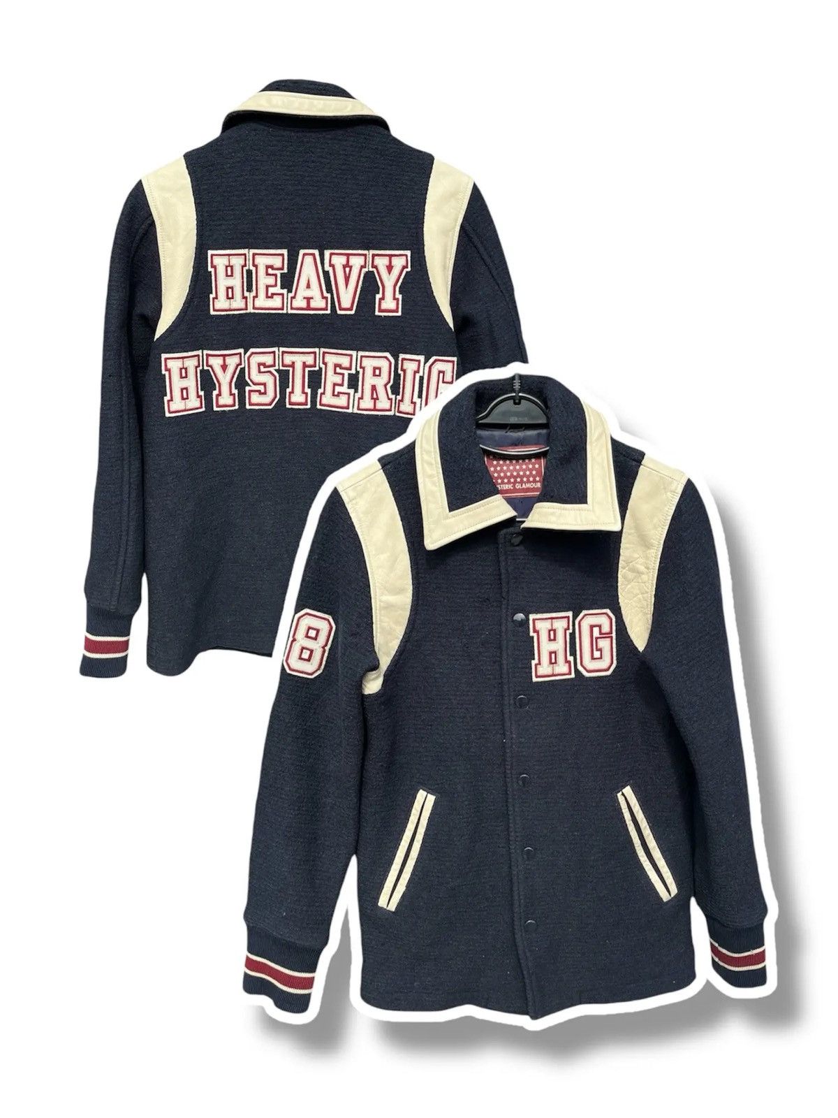 Hysteric Glamour Heavy Hysteric Wool Varsity Letterman Jacket Size US S / EU 44-46 / 1 - 4 Thumbnail