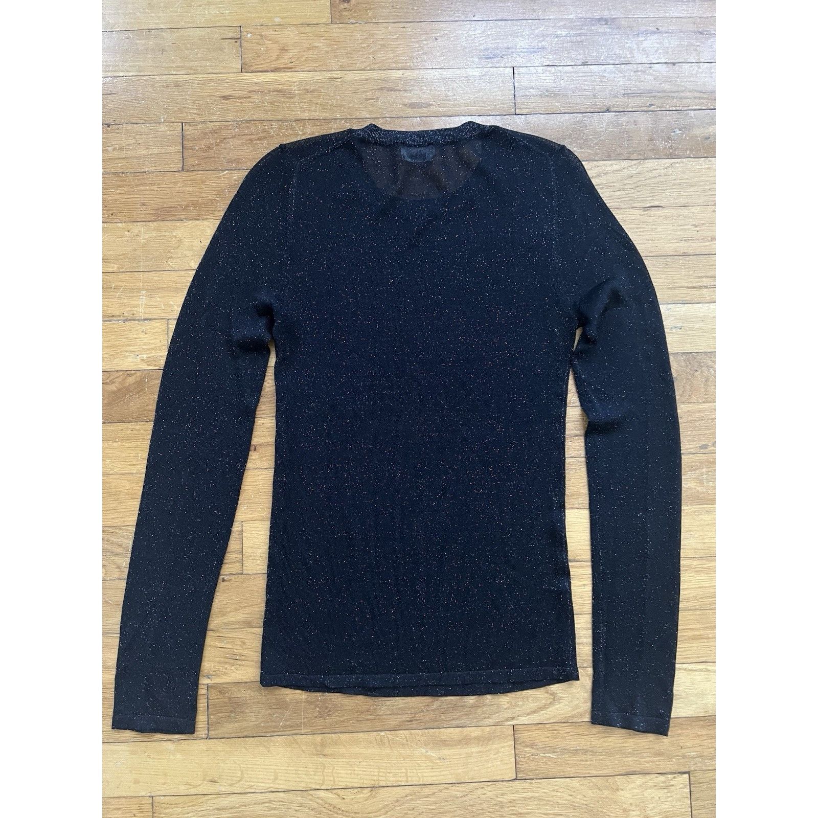Aritzia Aritzia Wilfred Crew Neck Glitter Mesh Top Size M A001695 Size M / US 6-8 / IT 42-44 - 9 Thumbnail