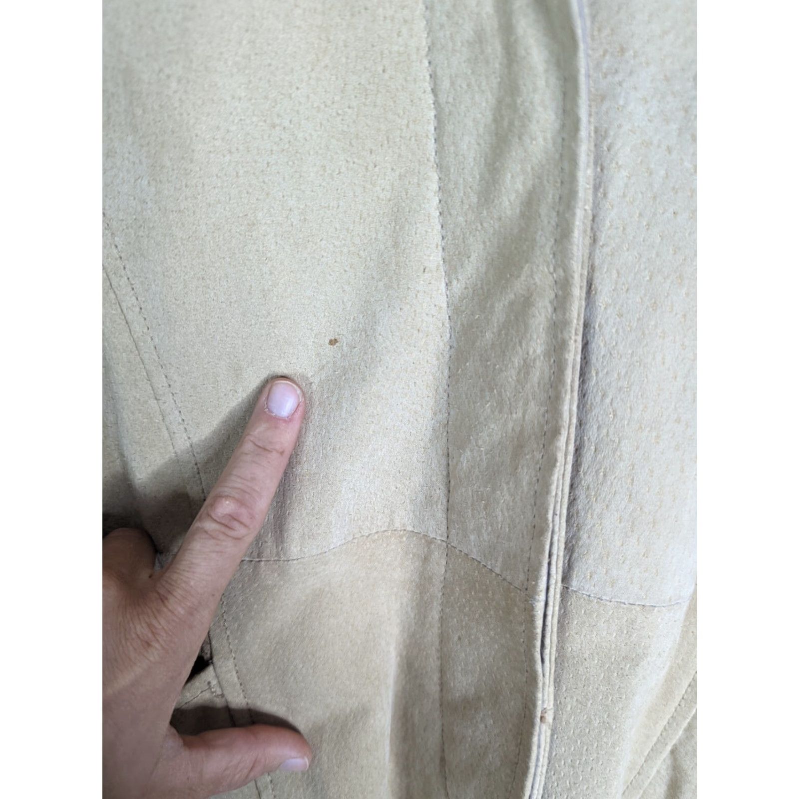 Rusty VINTAGE Women's Coat 00's Y2K Rust Brown Tan Leather Suede Long 2XL Beige Size XXL / US 16-18 / IT 52-54 - 4 Thumbnail