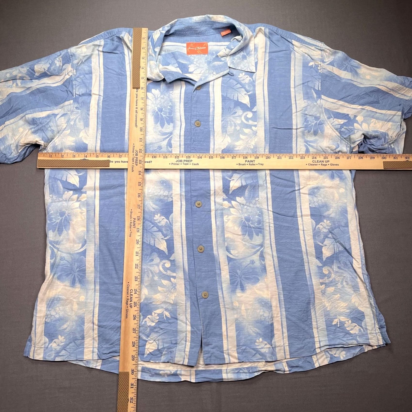 Tommy Bahama Tommy Bahama Shirt Mens 2XL Blue Silk Hawaiian Aloha Short Sleeve Button Up Size US XXL / EU 58 / 5 - 4 Thumbnail