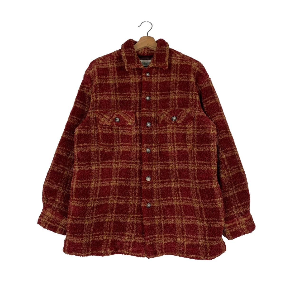 RALPH ETON Checked Tartan Fleece Flannel Jacket #0610-C28