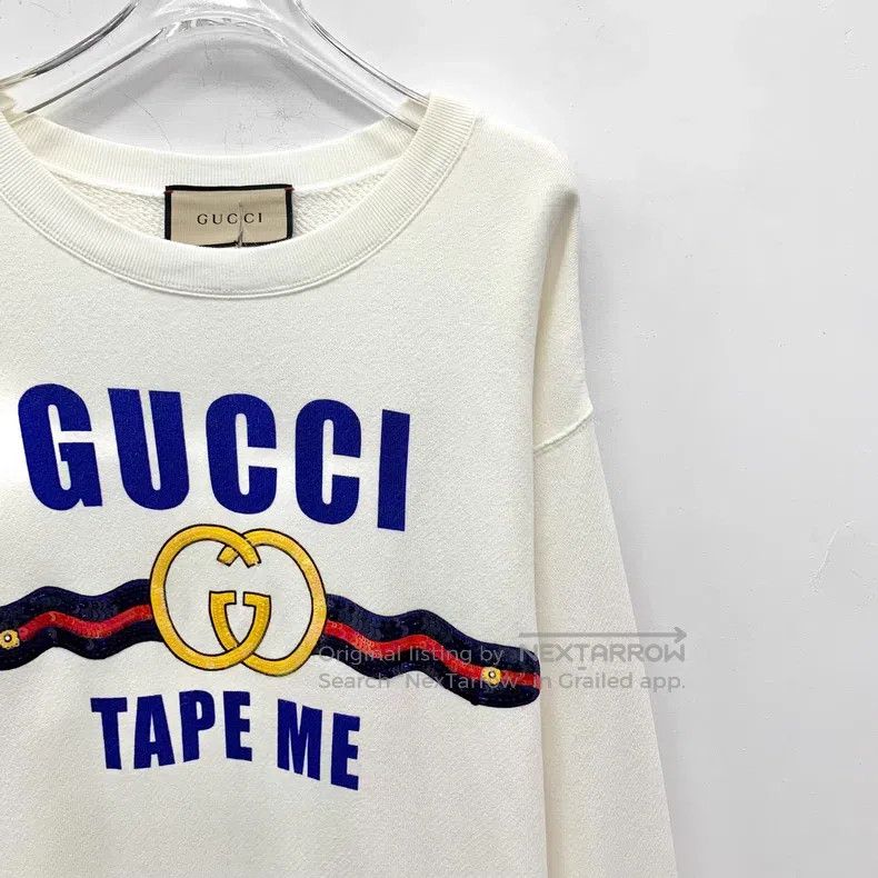 Gucci Gucci 23 white logo letter print cotton round-neck long-sl Size US XS / EU 42 / 0 - 3 Thumbnail
