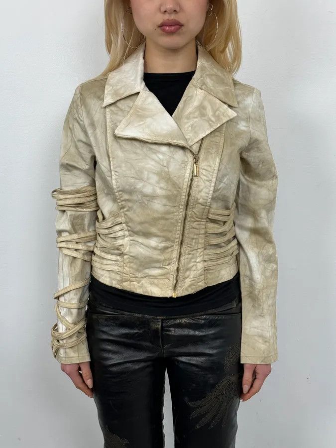 Jean Paul Gaultier SS2004 Jean Paul Gaultier Creamy Brut Asymmetrical Bondage Jacket Size S / US 4 / IT 40 - 2 Thumbnail