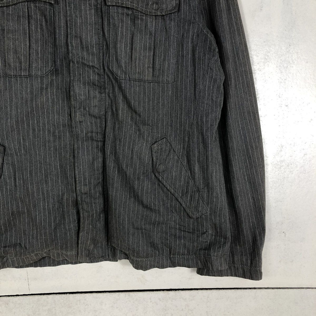 Japanese Brand VINTAGE HICKORY CHORE JACKET SHIPS JAPAN CARGO MULTI POCKET Size US L / EU 52-54 / 3 - 7 Thumbnail