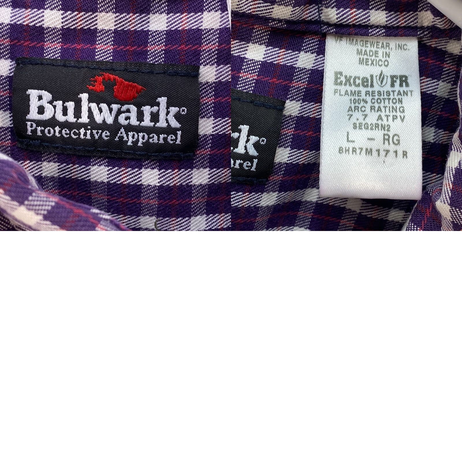 Vintage VINTAGE Bulwark FR Mens L Large Plaid Button Up Long Sleeve Cotton Protective Apparel Size US L / EU 52-54 / 3 - 8 Thumbnail