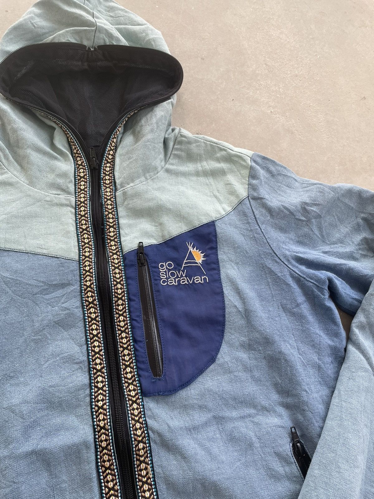 Japanese Brand × go slow caravan GO SLOW CARAVAN AZTEC MUTICOLOR FULL HOODIE Size US L / EU 52-54 / 3 - 3 Thumbnail