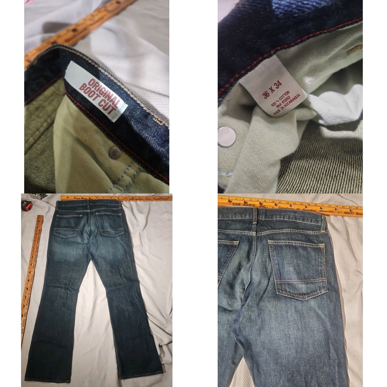 Vintage VINTAGE Arizona Jean Co Pants Mens 36x34 Blue Original Bootcut Denim Jeans Whisker Y2k Size US 36 / EU 52 - 9 Thumbnail