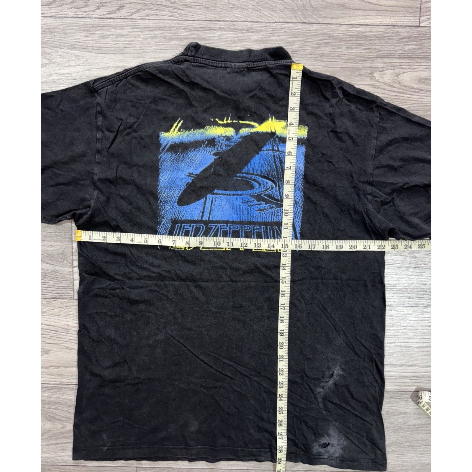 Doublet VINTAGE Led Zeppelin Double Sided Promo Band T-shirt XL Men 90s Black Short Sleeve Shirt Mens XL Size US XL / EU 56 / 4 - 3 Thumbnail