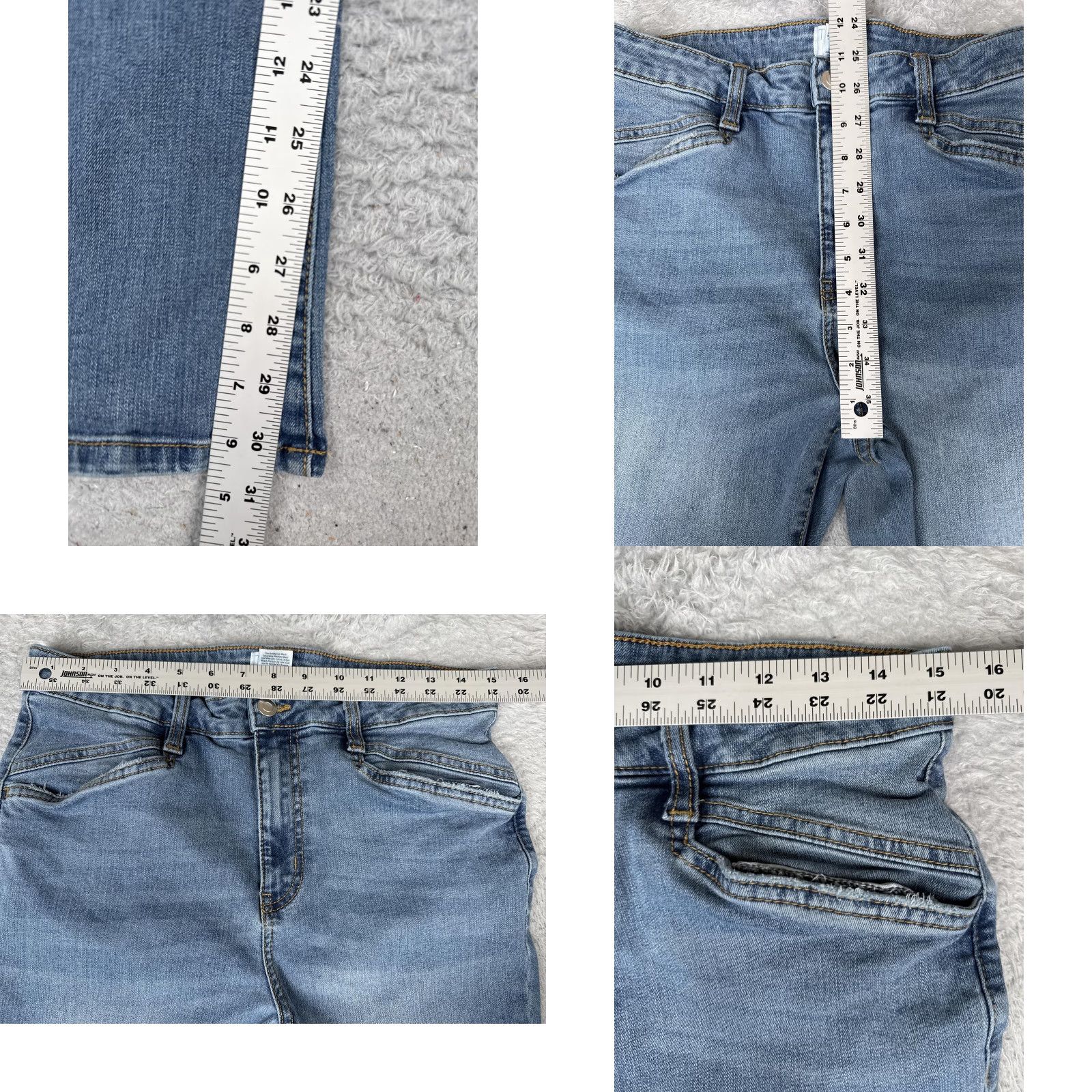 Vintage Time And Tru Jeans Womens 12 Blue Medium Wash Flare Regular Size 30x31 Denim Stretch 5-Pocket Pocket Jeans Womens Men’s? Size 34" / US 12 / IT 48 - 8 Thumbnail