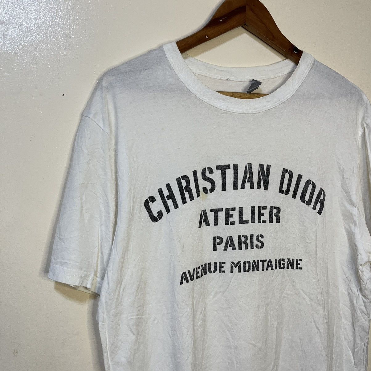 Dior Christian Dior Atelier Avenue Montaigne Logo White Shirt Size US L / EU 52-54 / 3 - 2 Thumbnail
