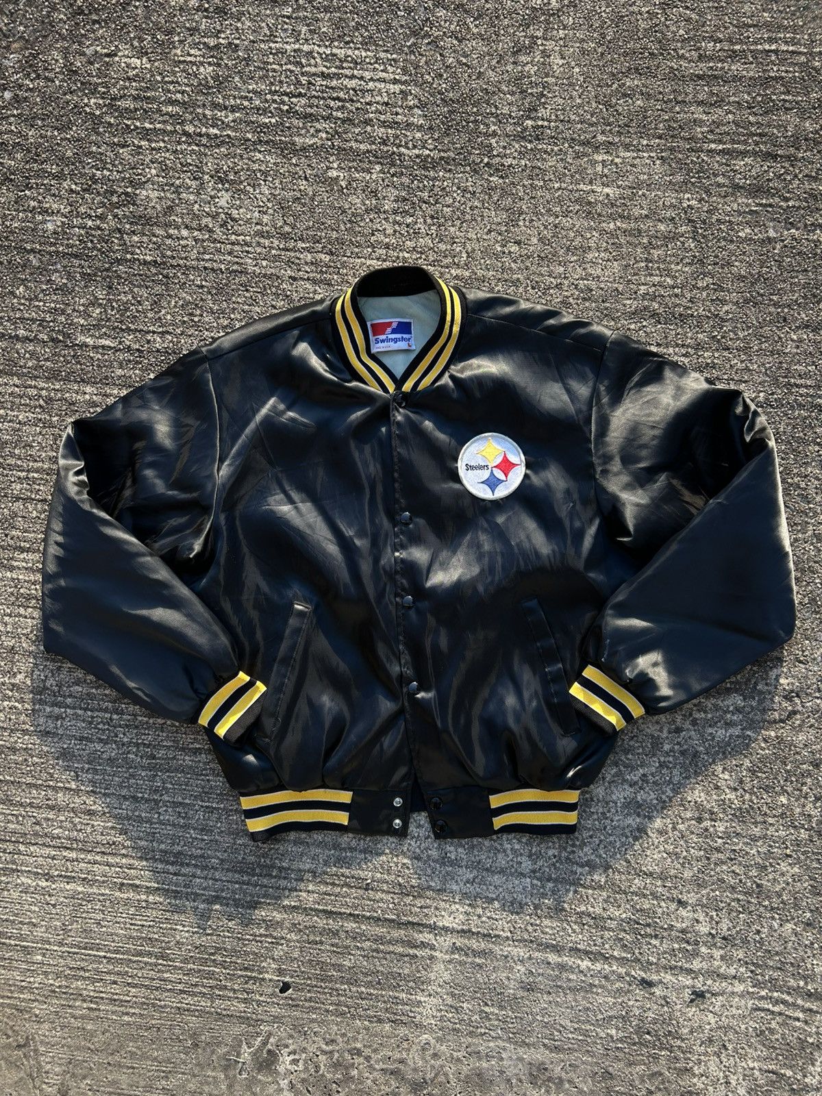 Swingster 90s Swingster Pittsburgh Steelers Satin Jacket Snaps Size US L / EU 52-54 / 3 - 1 Thumbnail