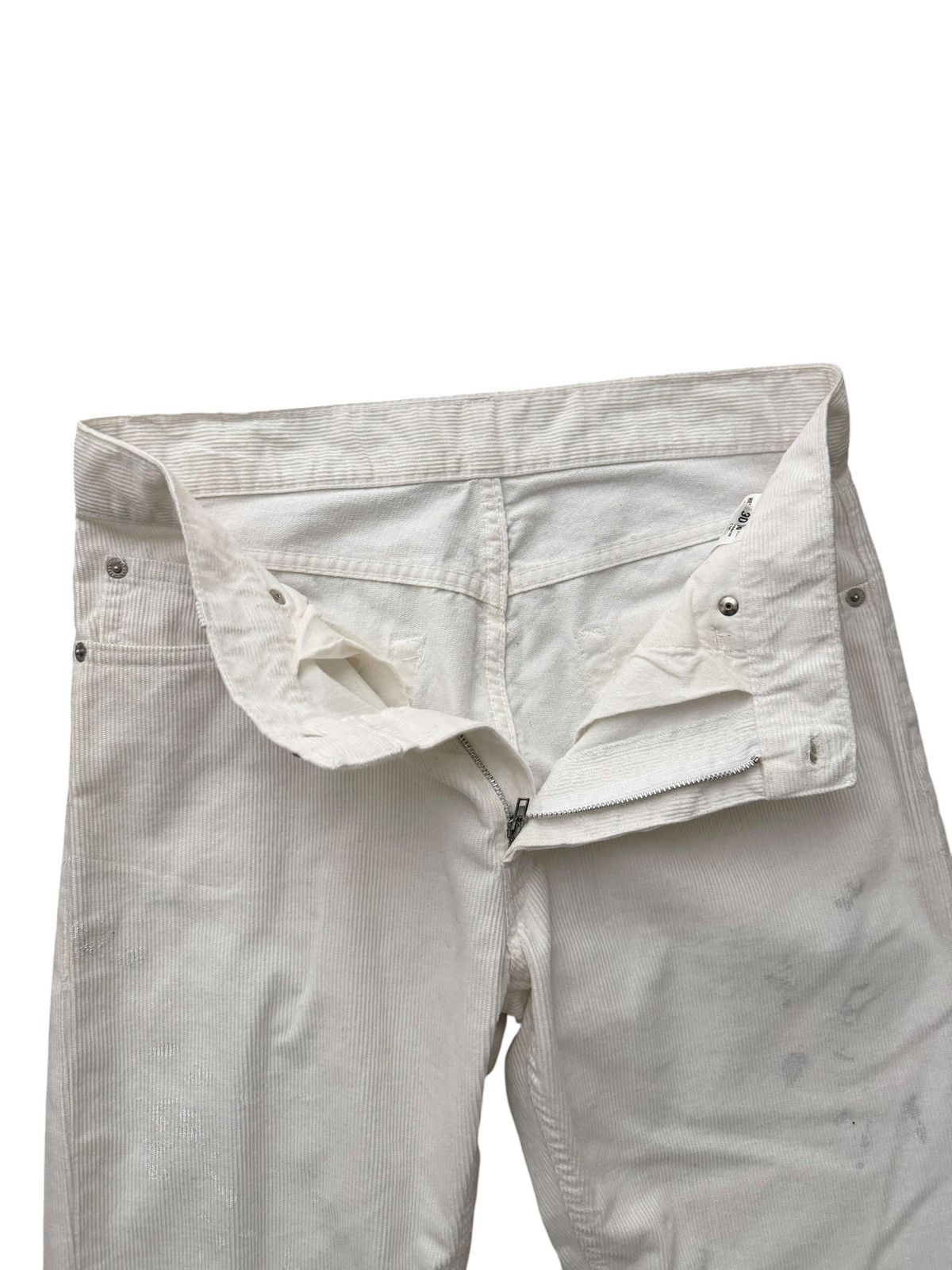 Helmut Lang 1999 Helmut Lang White Corduroy Painter Jeans Size US 30 / EU 46 - 4 Thumbnail