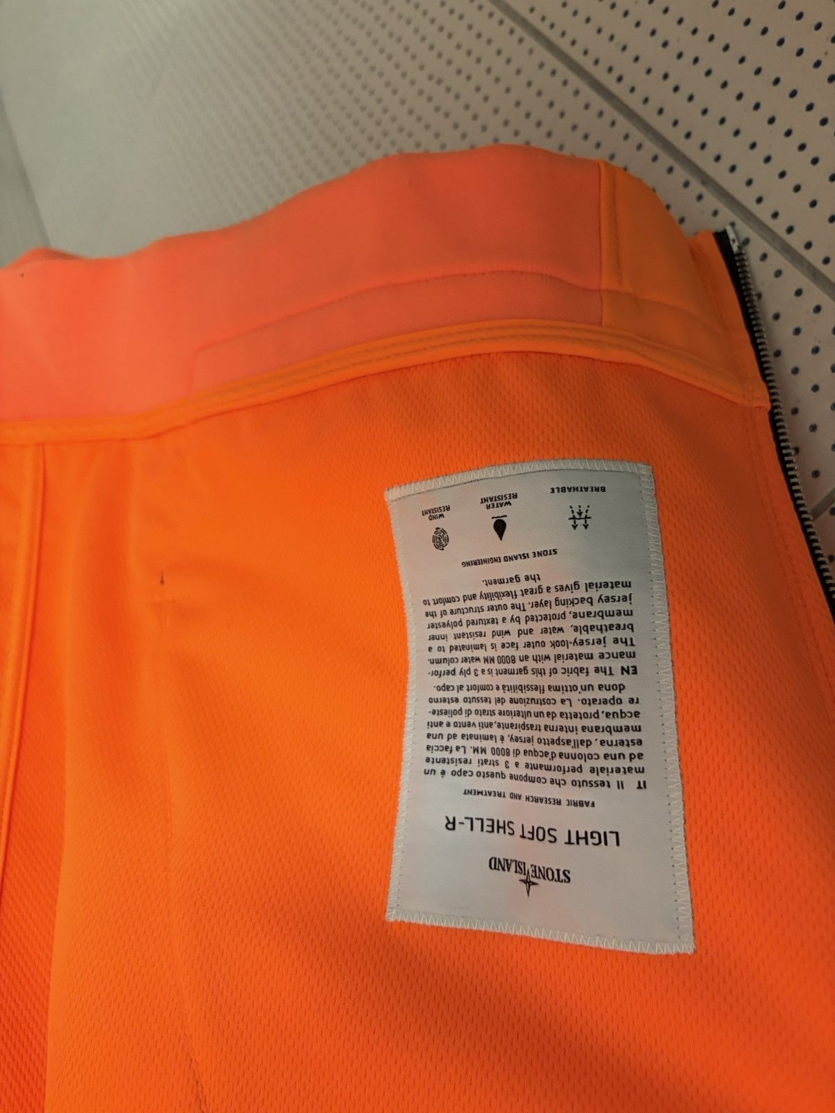 Stone Island Light Soft Shell-R Jacket in Orange, Men's (Size Xxl) — image 5 of 6