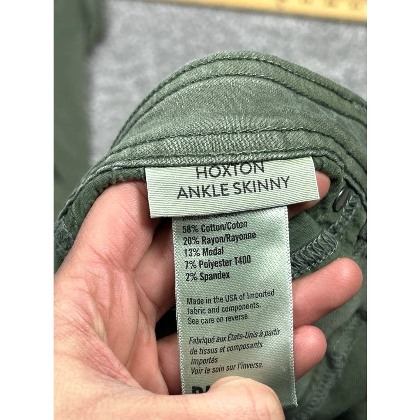 Paige Paige Jeans Womens 27 Green Denim Cargo Pockets Ankle Skinny 28x28 Cotton Modal Polyester Spandex Rayon City Preppy Mens Womens Boys Girls Size 27" / US 4 / IT 40 - 4 Thumbnail