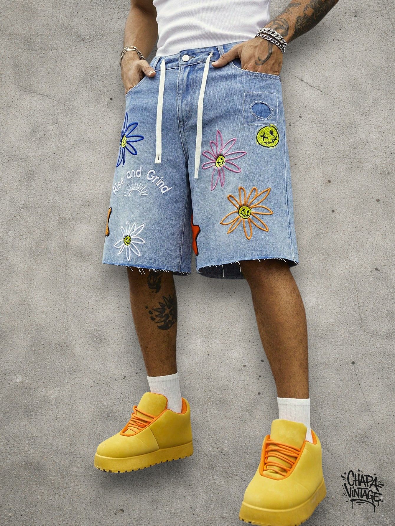 Vintage Retro jeans shorts Size US 32 / EU 48 - 3 Thumbnail