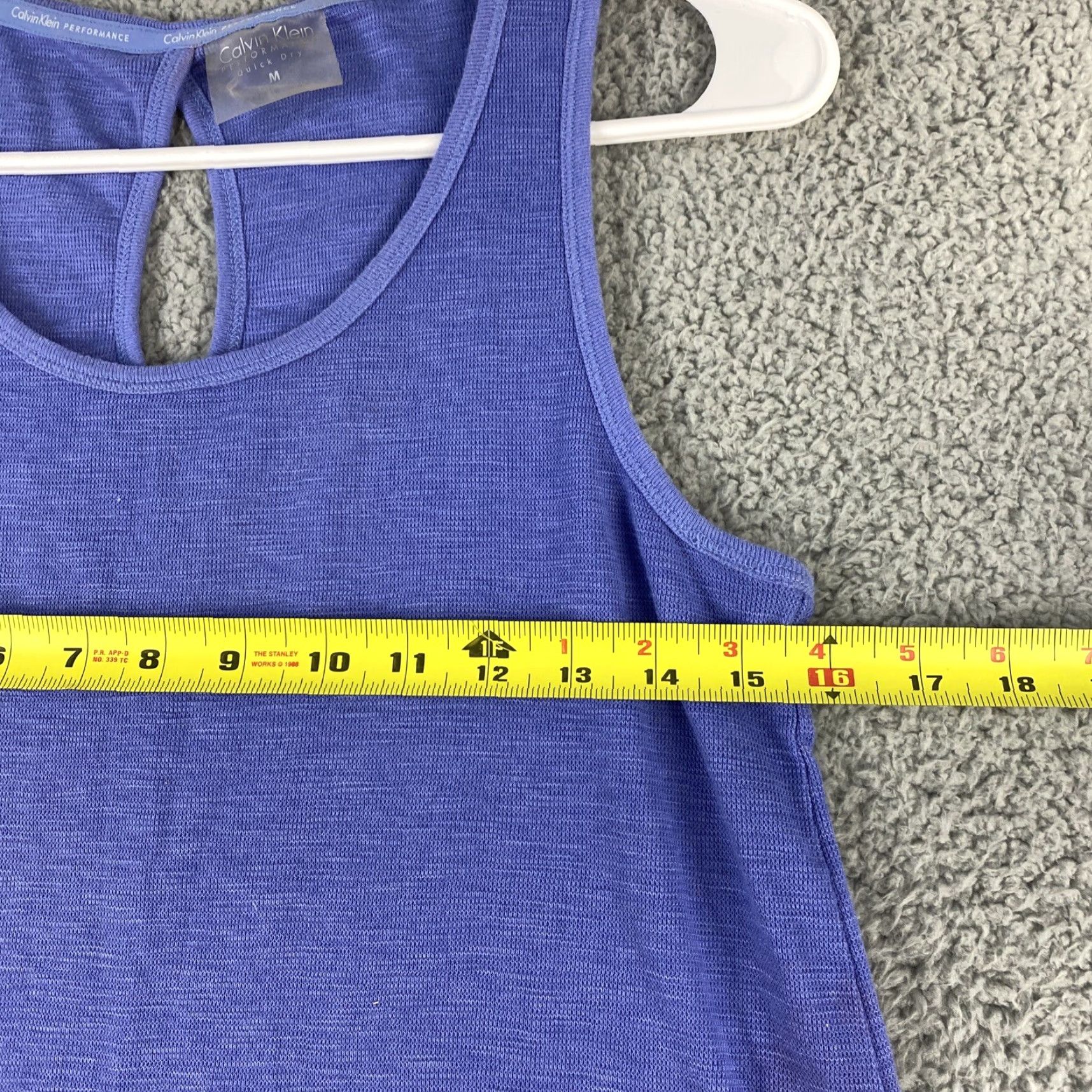 Calvin Klein Calvin Klein Performance Blue Quick Dry Tank Top M Women Tank Solid Round Neck Sleeveless Pullover Activewear CK/37-46 Size M / US 6-8 / IT 42-44 - 5 Thumbnail
