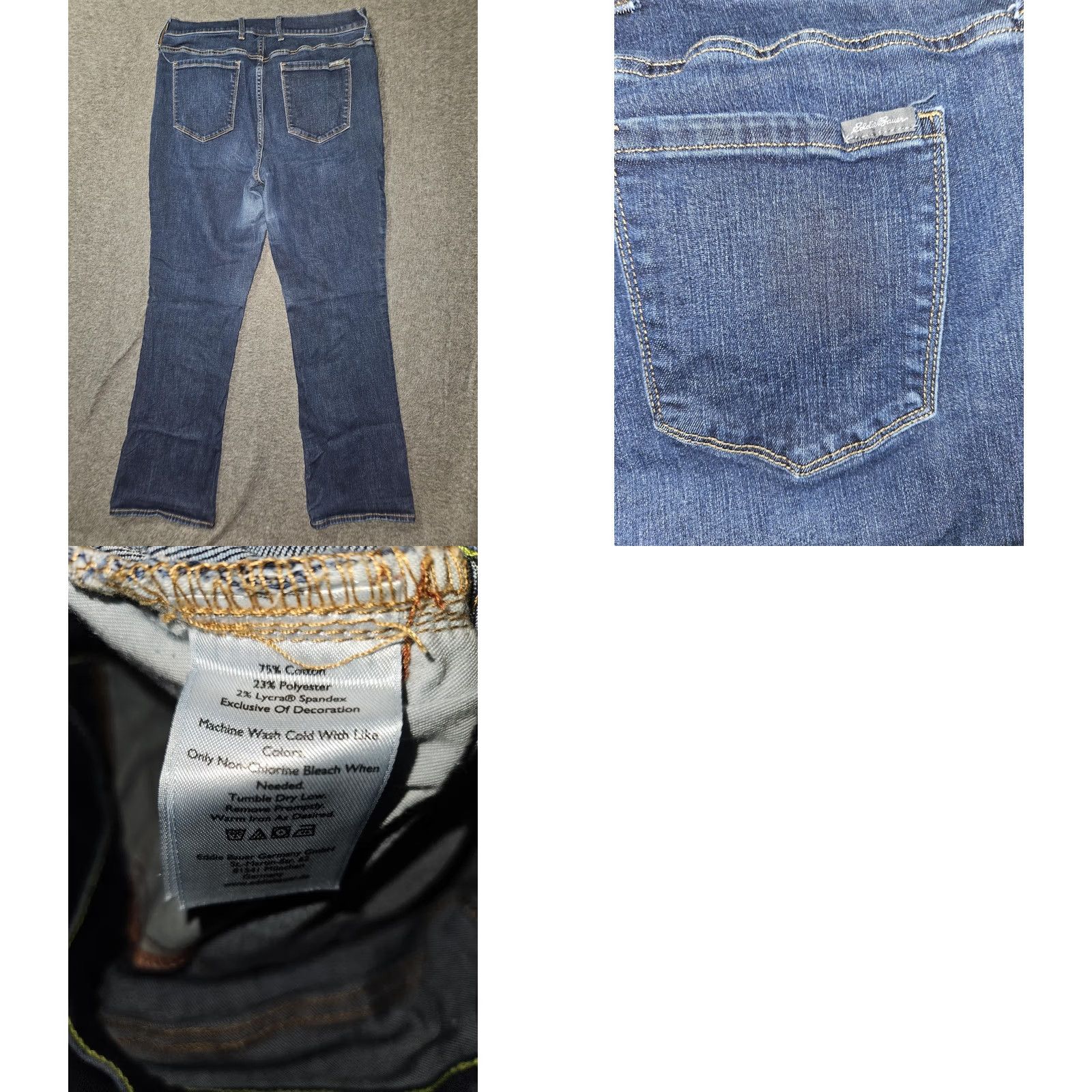 Eddie Bauer VINTAGE: Eddie Bauer Voyager Jeans Womens 16 Blue High Rise Bootcut Stretch Denim Size 38" / US 16 / IT 52 - 8 Thumbnail
