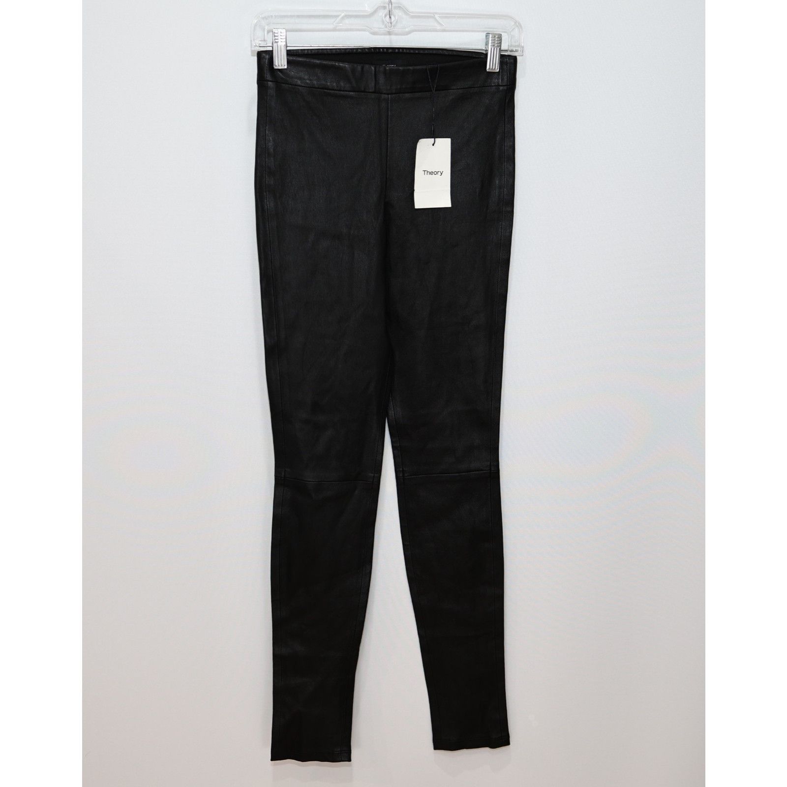 Theory THEORY Adbelle L2 Bristol Leather Leggings Pants Sz 2 $995 Size 26" / US 2 / IT 38 - 2 Thumbnail