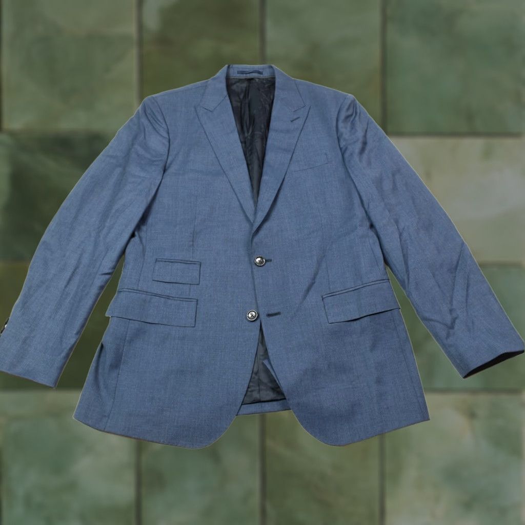 J.Crew J.CREW Blazer Mens 40R Blue Slim Two-Button Notch Lapel Wool Single-Breasted Jacket/Coat Regular Length Vintage: No Size 40R - 1 Thumbnail