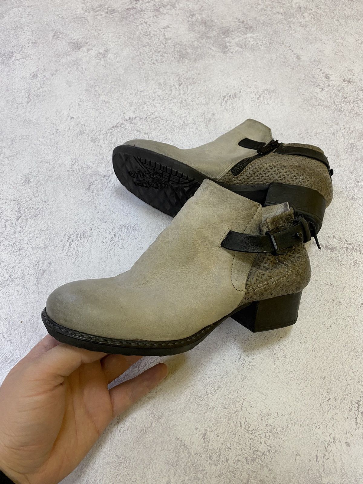 A.S.98 Womens A.S. 98 Distressed Grey Leather Shoes Size 38 Size US 8 / IT 38 - 4 Thumbnail
