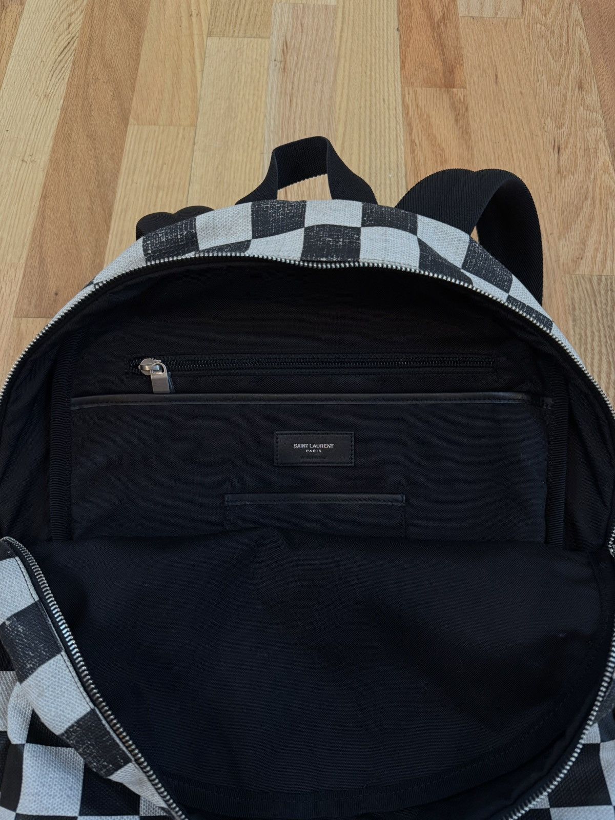 Saint Laurent Paris SS20 Checkered Backpack Size ONE SIZE - 4 Thumbnail