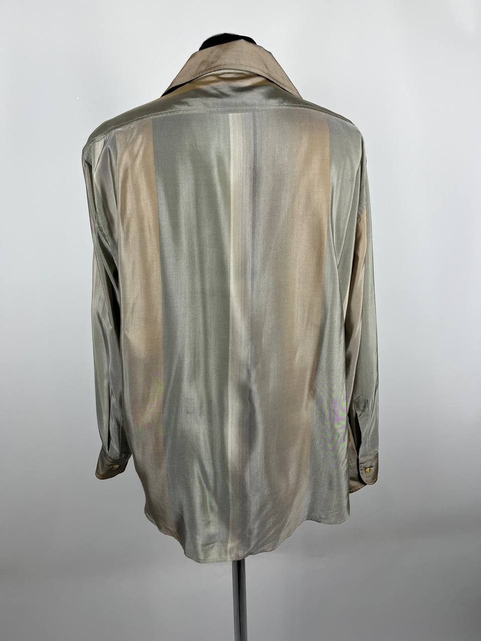 Jil Sander Jil Sander 100% Silk Striped Blouse Shirt Long Sleeve Size M / US 6-8 / IT 42-44 - 3 Thumbnail