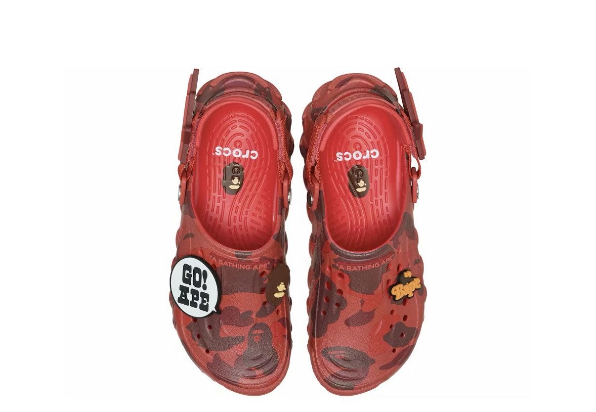 Bape × Crocs Size 9 - Bape X Crocs Echo RO Clog Bape Flame Camo Red Size US 9 / EU 42 - 2 Thumbnail