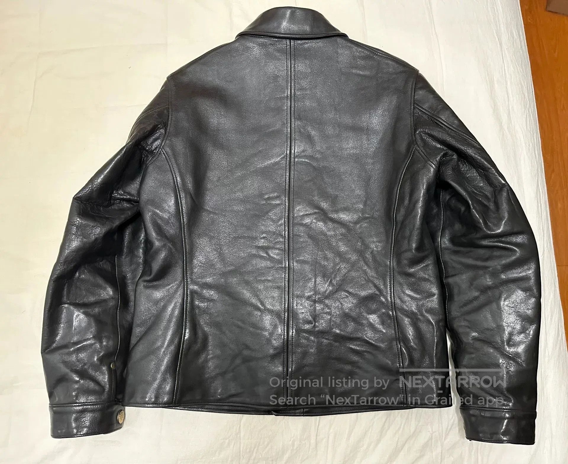 Other Sturdy Cowhide Driving Leather Jacket. Size US M / EU 48-50 / 2 - 2 Thumbnail